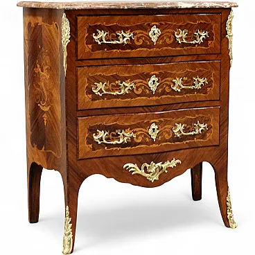 Cassettone comò Napoleone III intarsiato '800