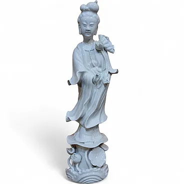 Guanyin - Statuina in porcellana bianca, Cina, del XX secolo
