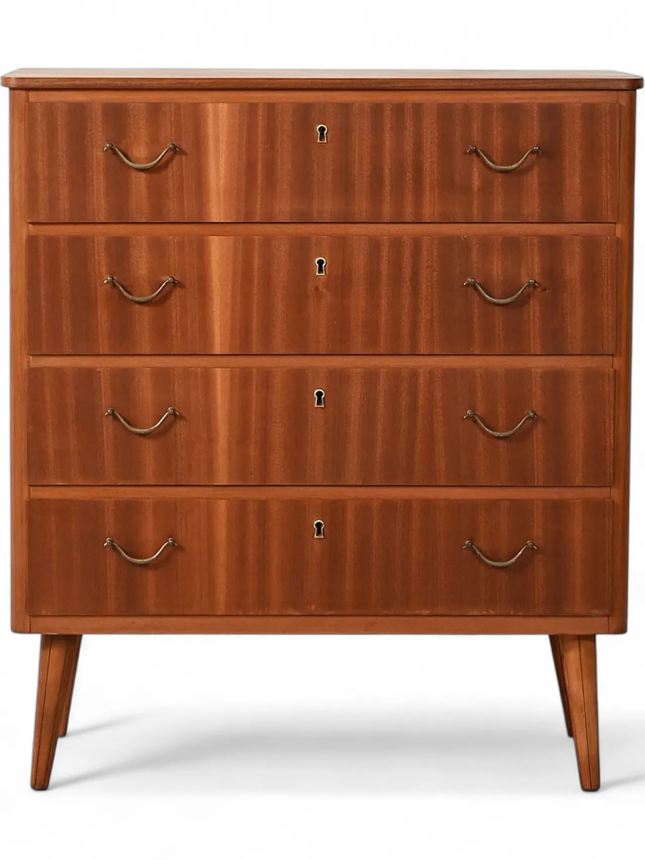 Cassettiera scandinava in mogano, anni '60 10