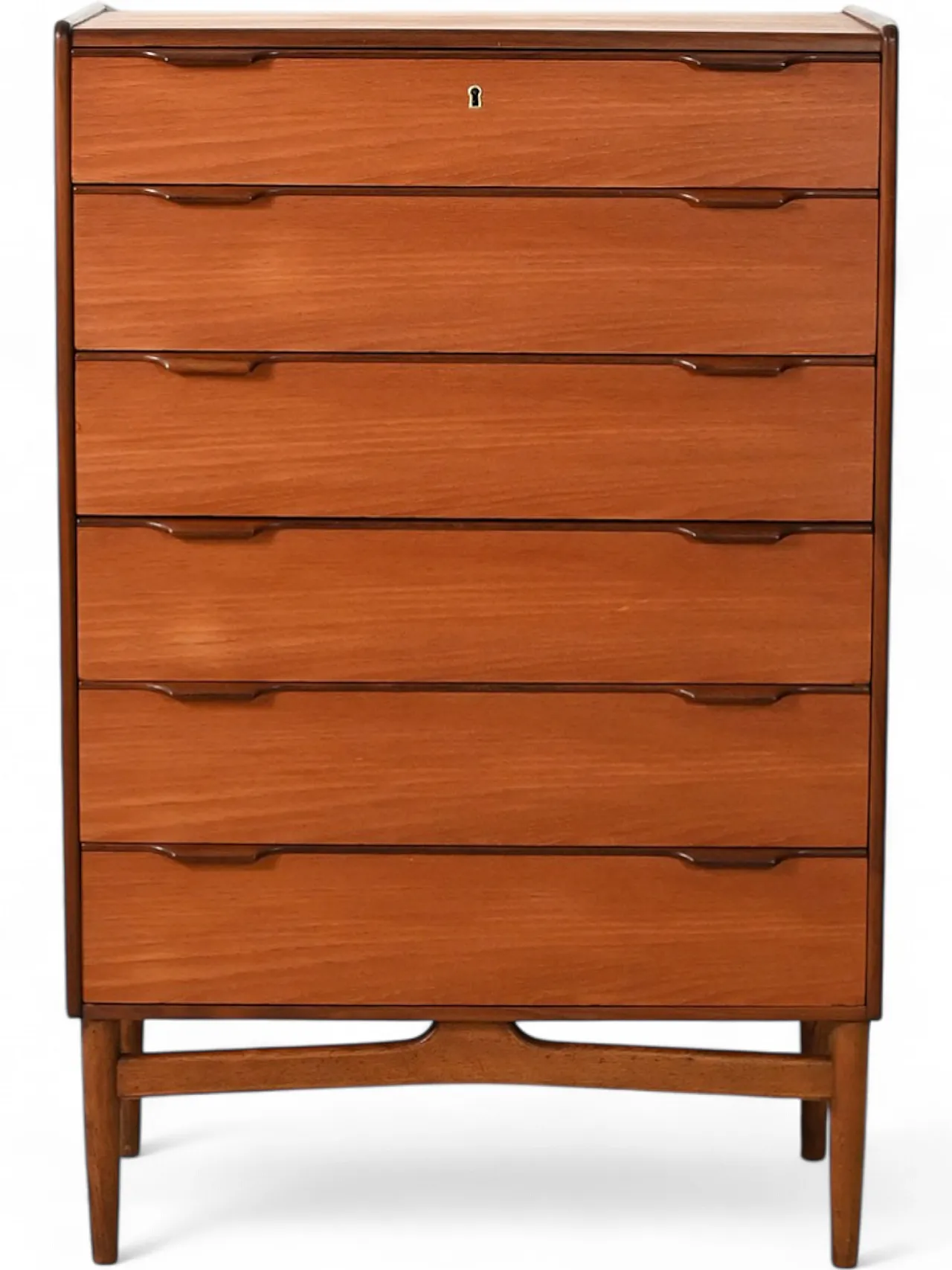 Danish teak chest of drawers with contrasting details 8