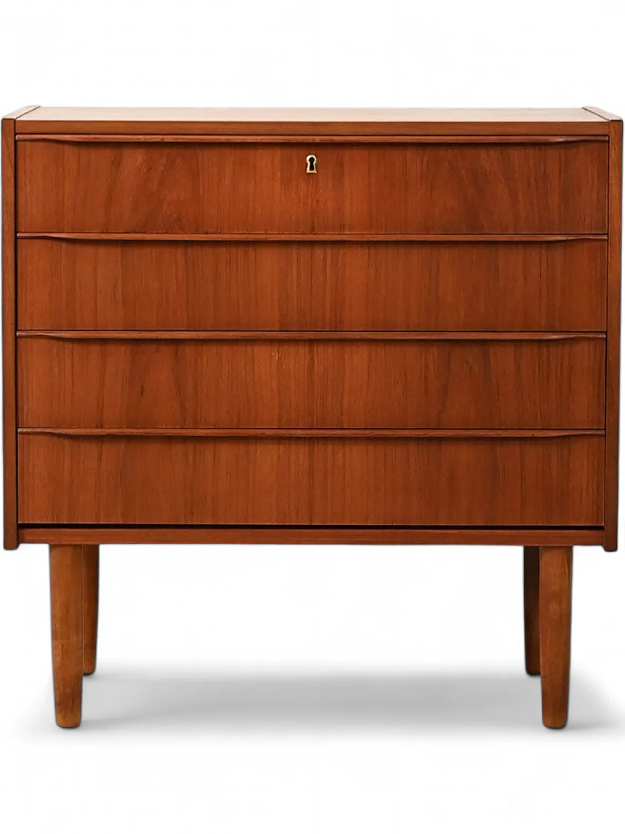 Cassettiera scandinava in teak,  anni ’60 10