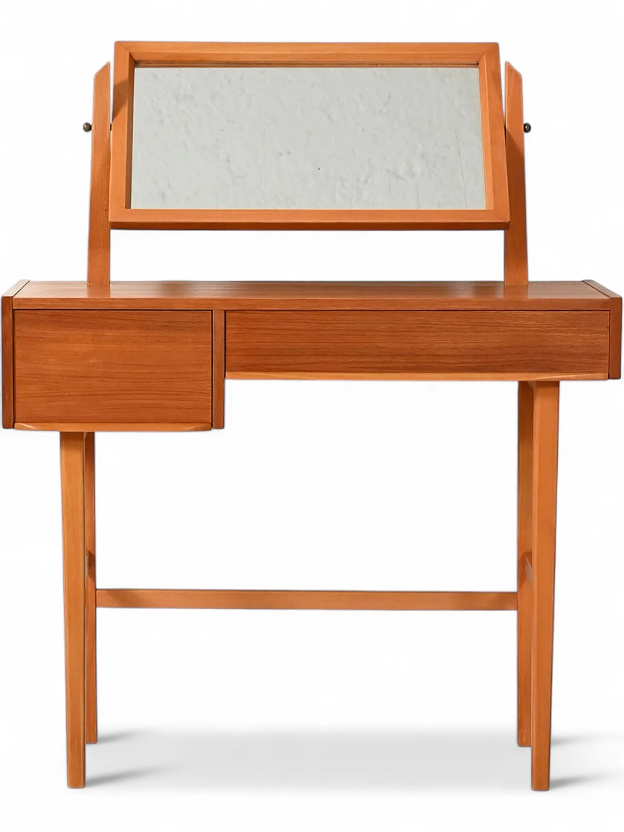 Toeletta scandinava in teak con specchio reclinabile, anni ’60 9