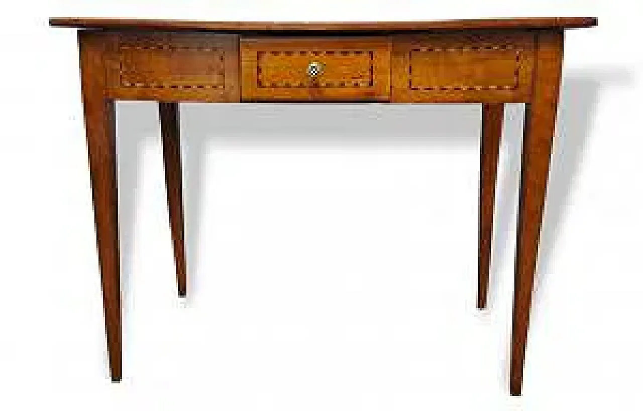 Cherry wood center writing desk, 19th century 2