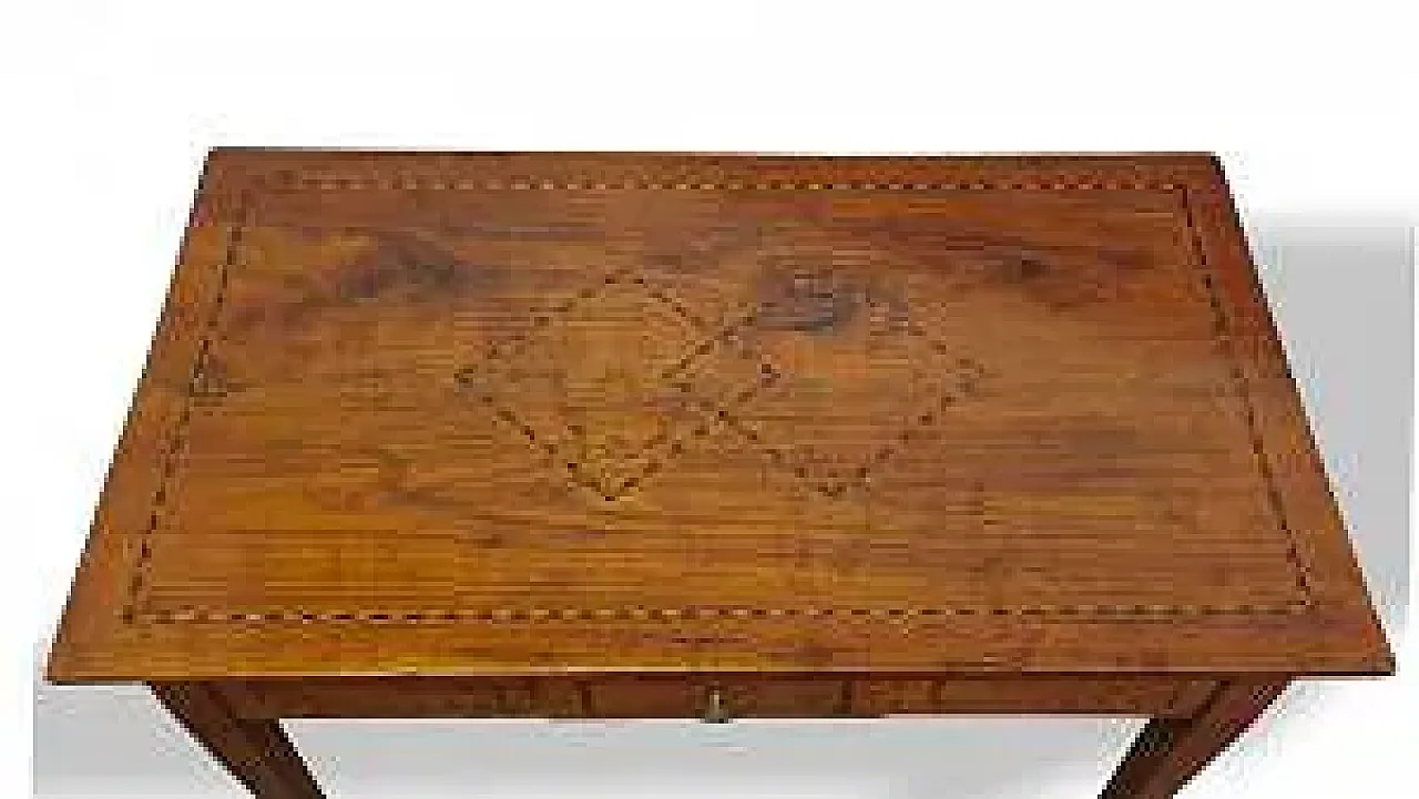 Cherry wood center writing desk, 19th century 5