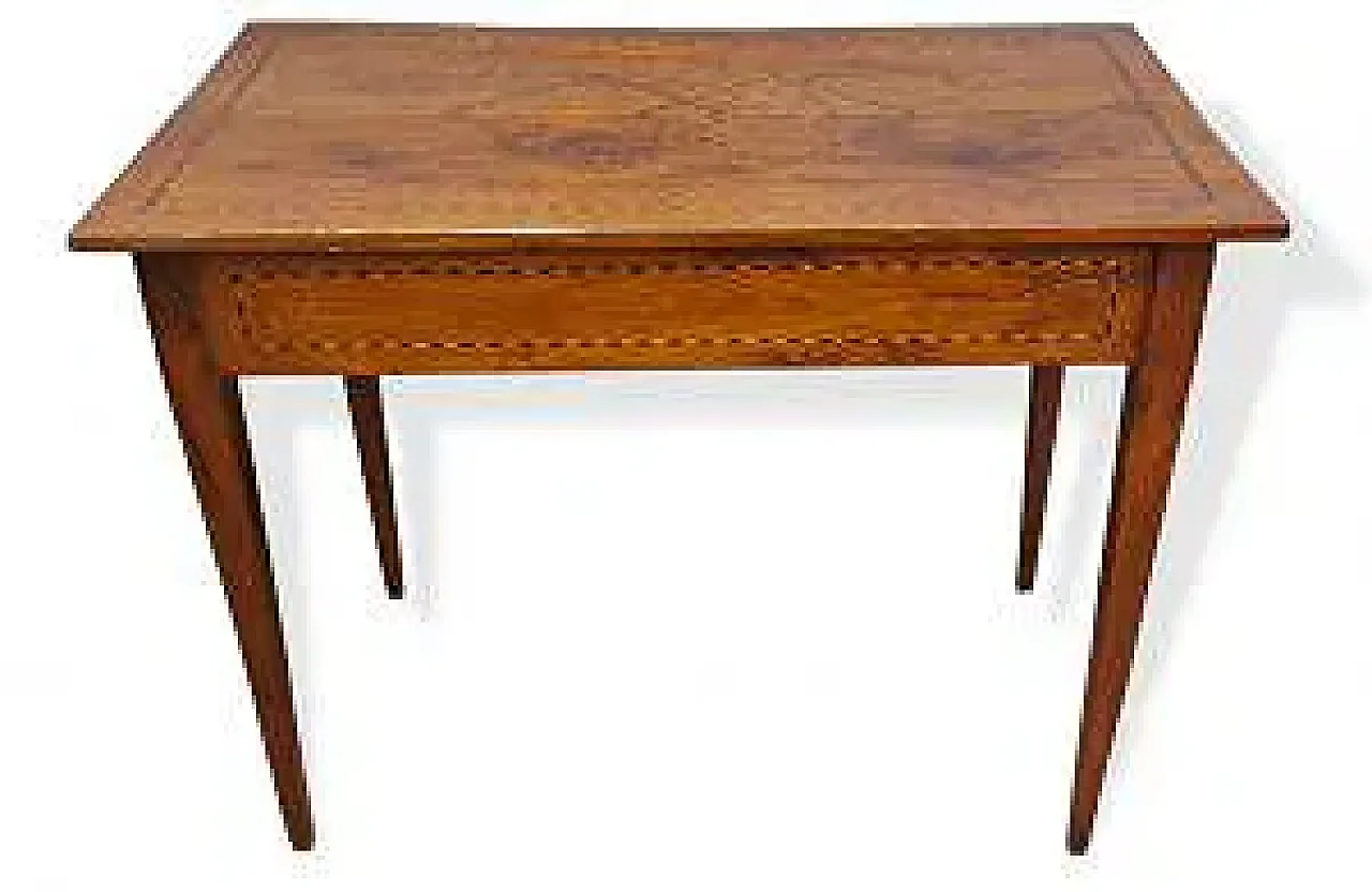 Cherry wood center writing desk, 19th century 8