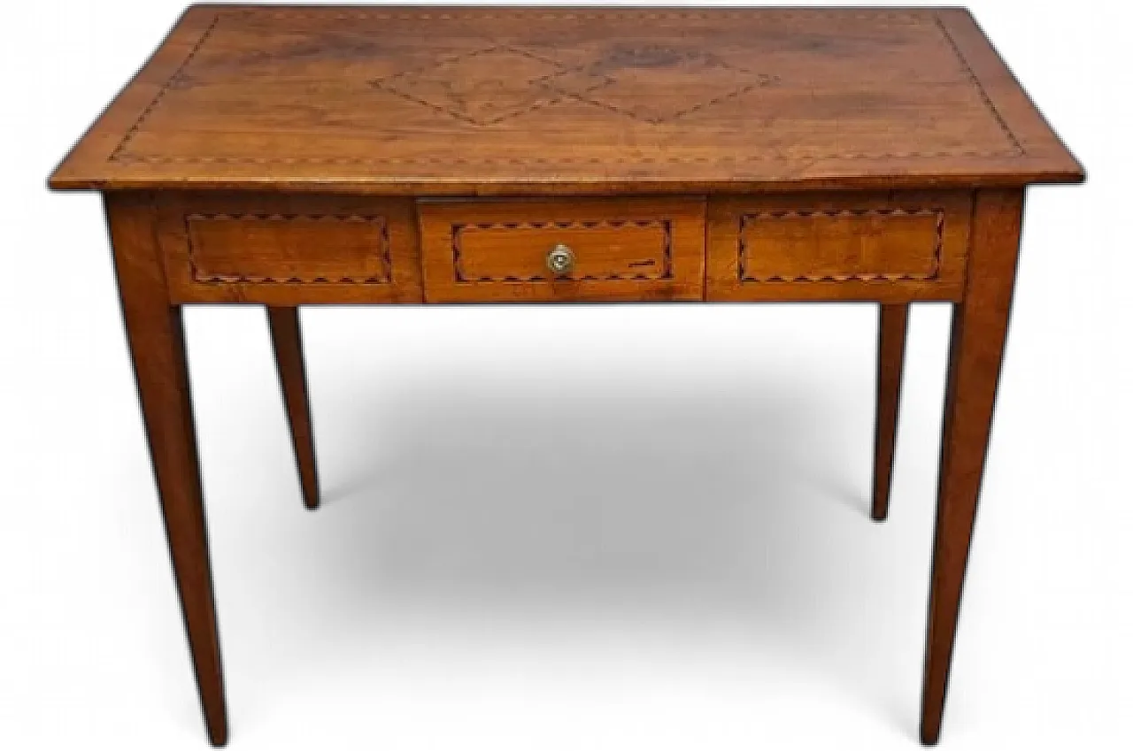 Cherry wood center writing desk, 19th century 10