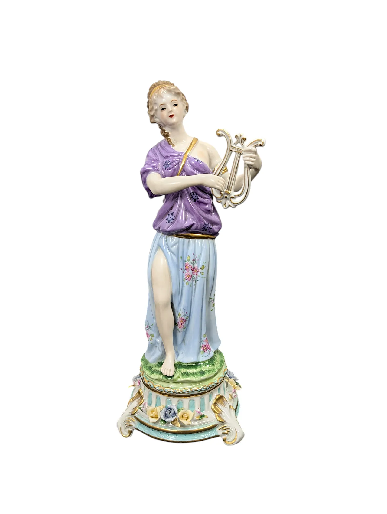 Porcelain muse statuette with lyre 1