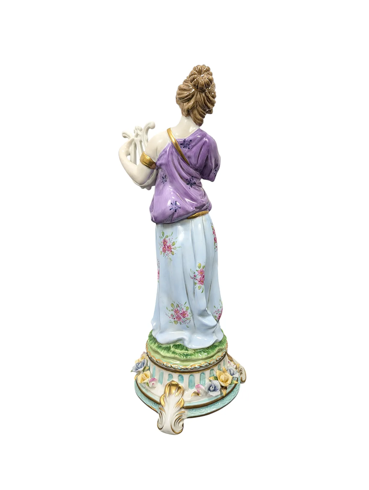 Porcelain muse statuette with lyre 3