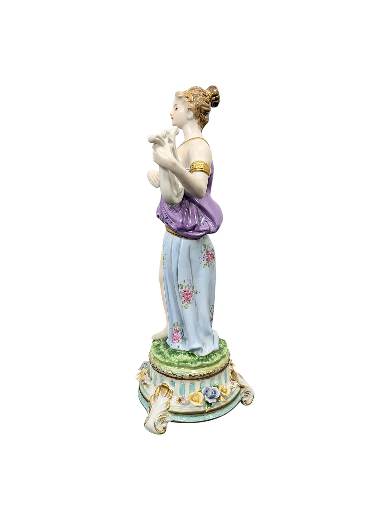 Porcelain muse statuette with lyre 4
