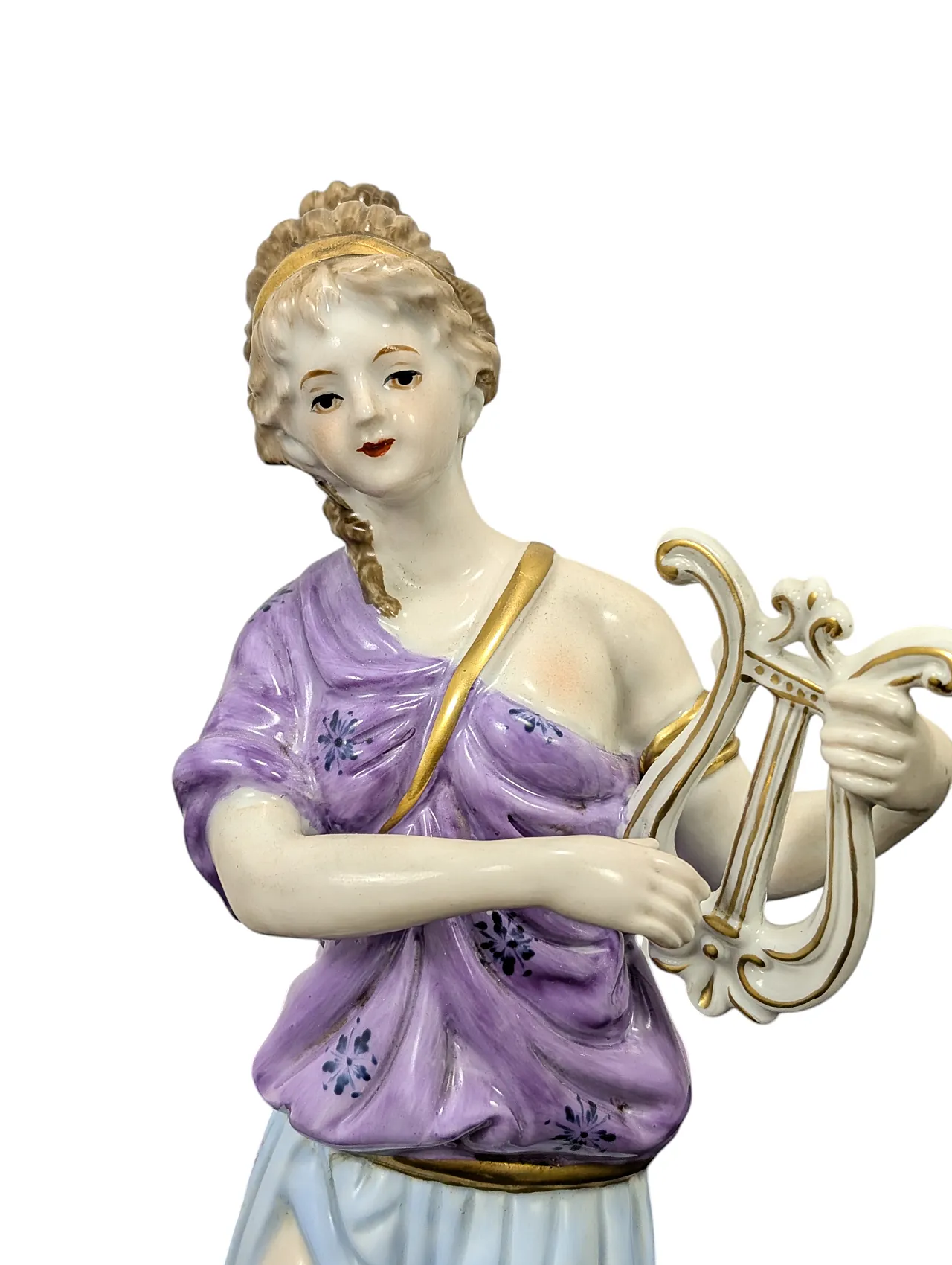 Porcelain muse statuette with lyre 5