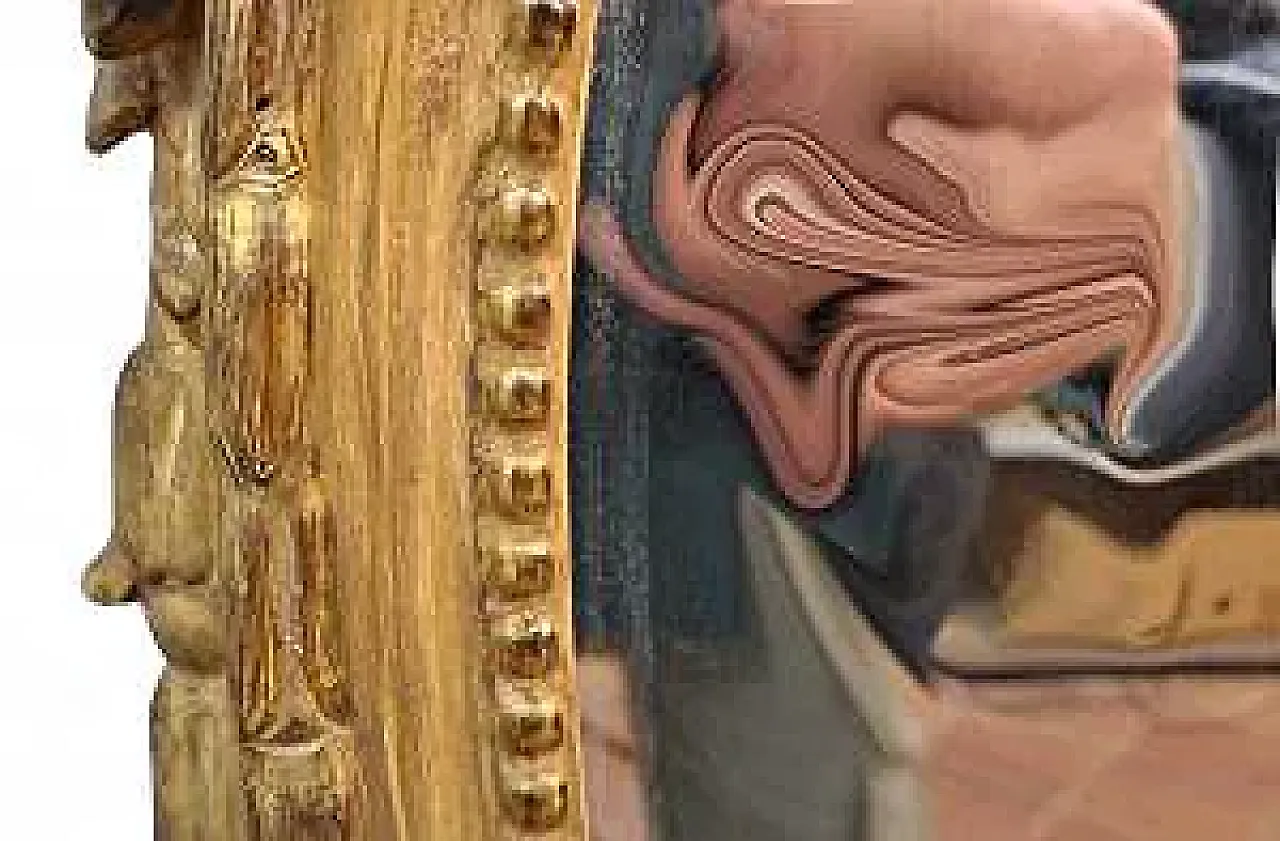 Louis XVI oval mirror in carved and gilded wood, 19th century 9
