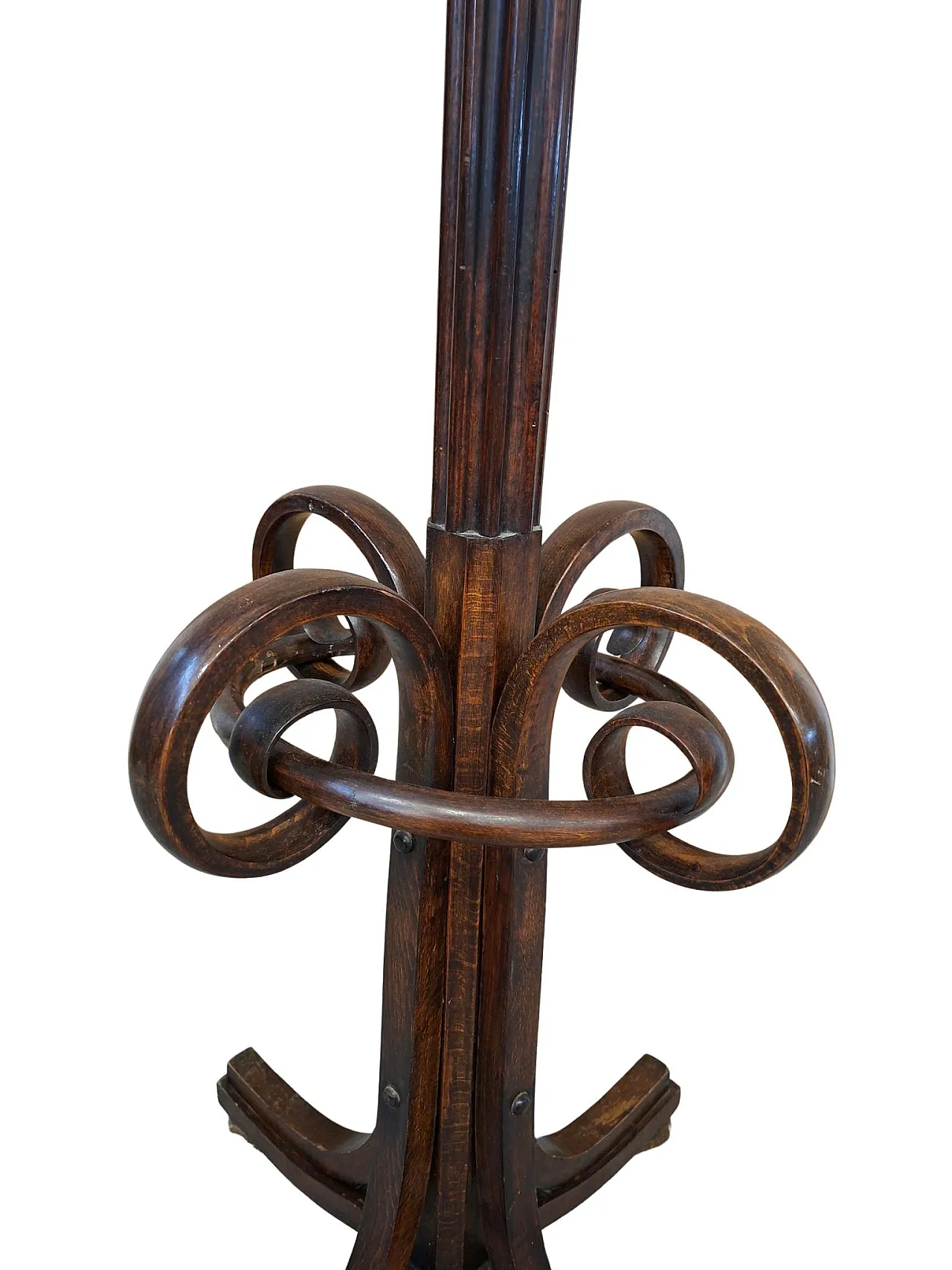 Thonet style column coat rack, 1960s 4