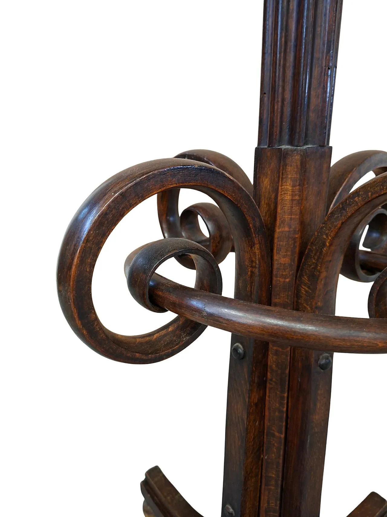 Thonet style column coat rack, 1960s 8