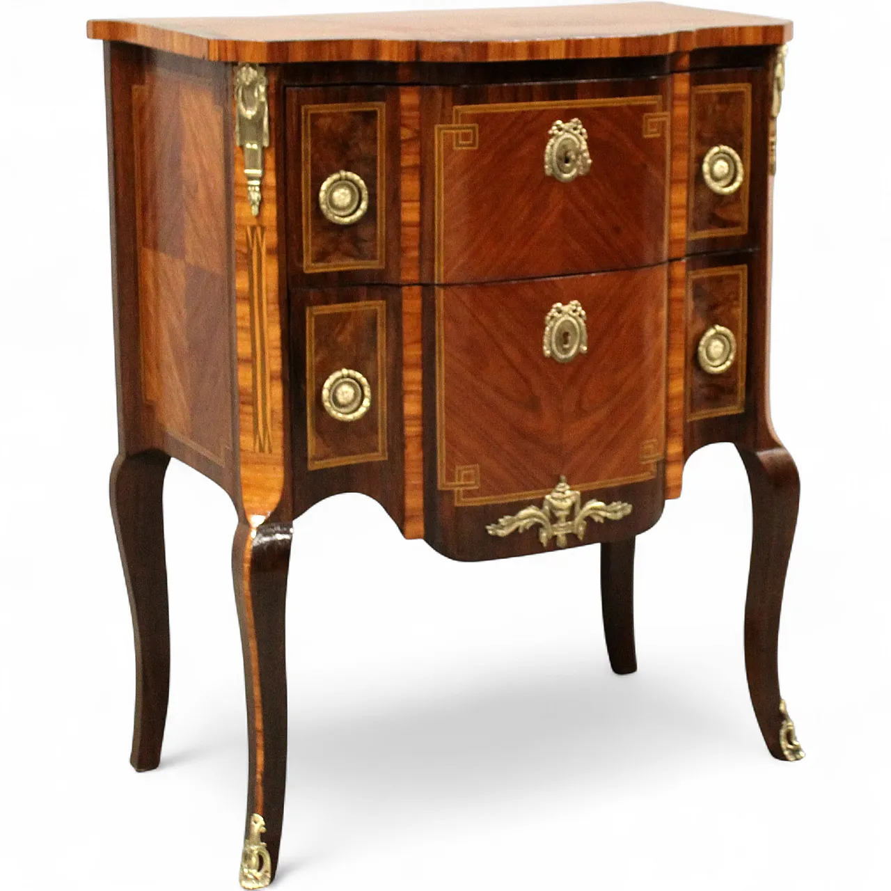 Cassettone comò Napoleone III intarsiato '800 15