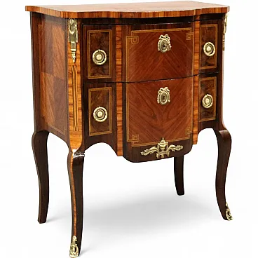 Cassettone comò Napoleone III intarsiato '800