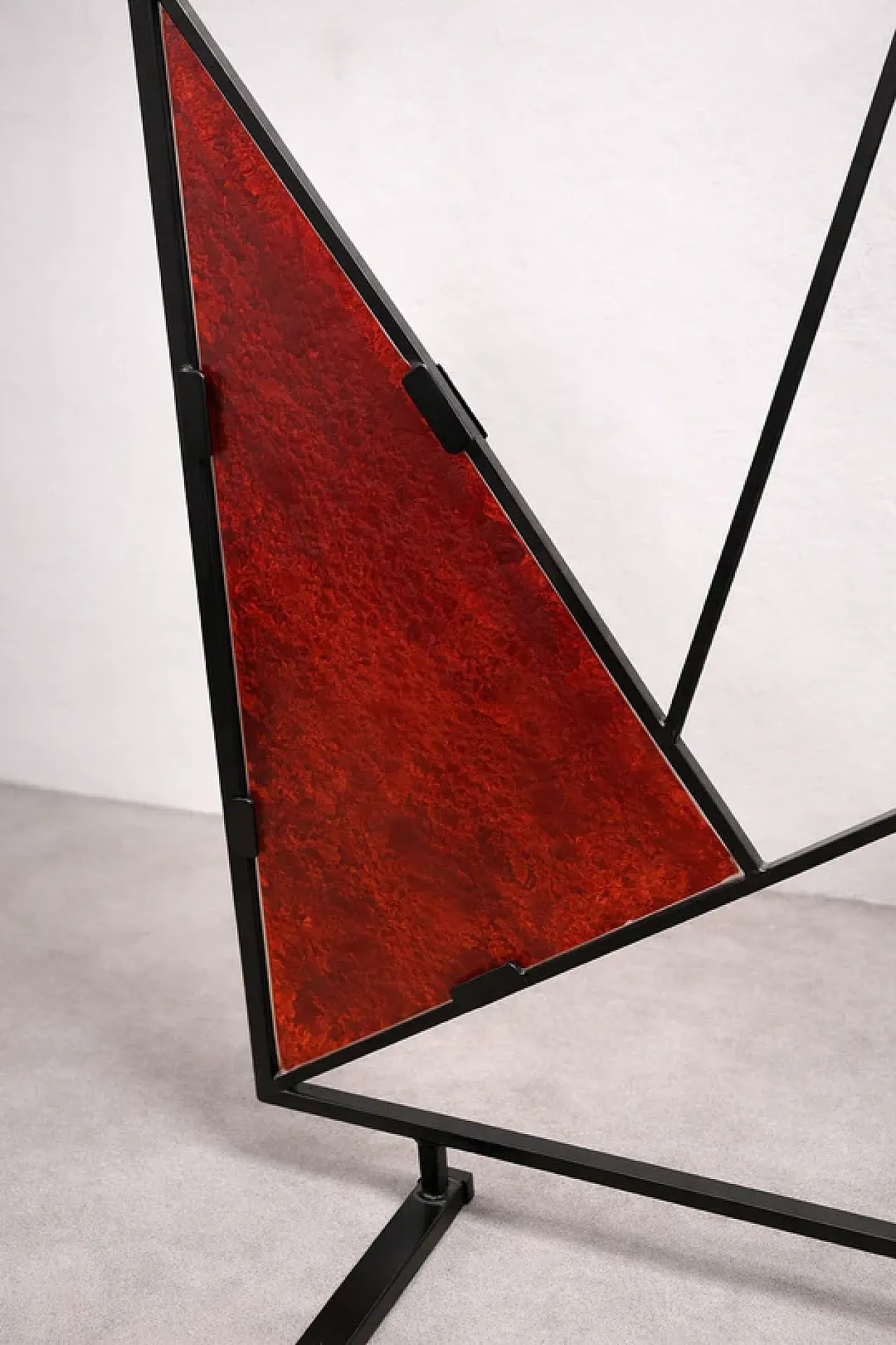 Geometric room divider with textured colored glass, 20th century 4