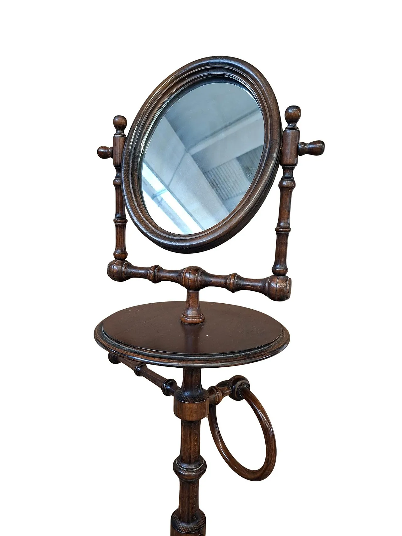 Piantana da bagno in faggio, anni '80 3