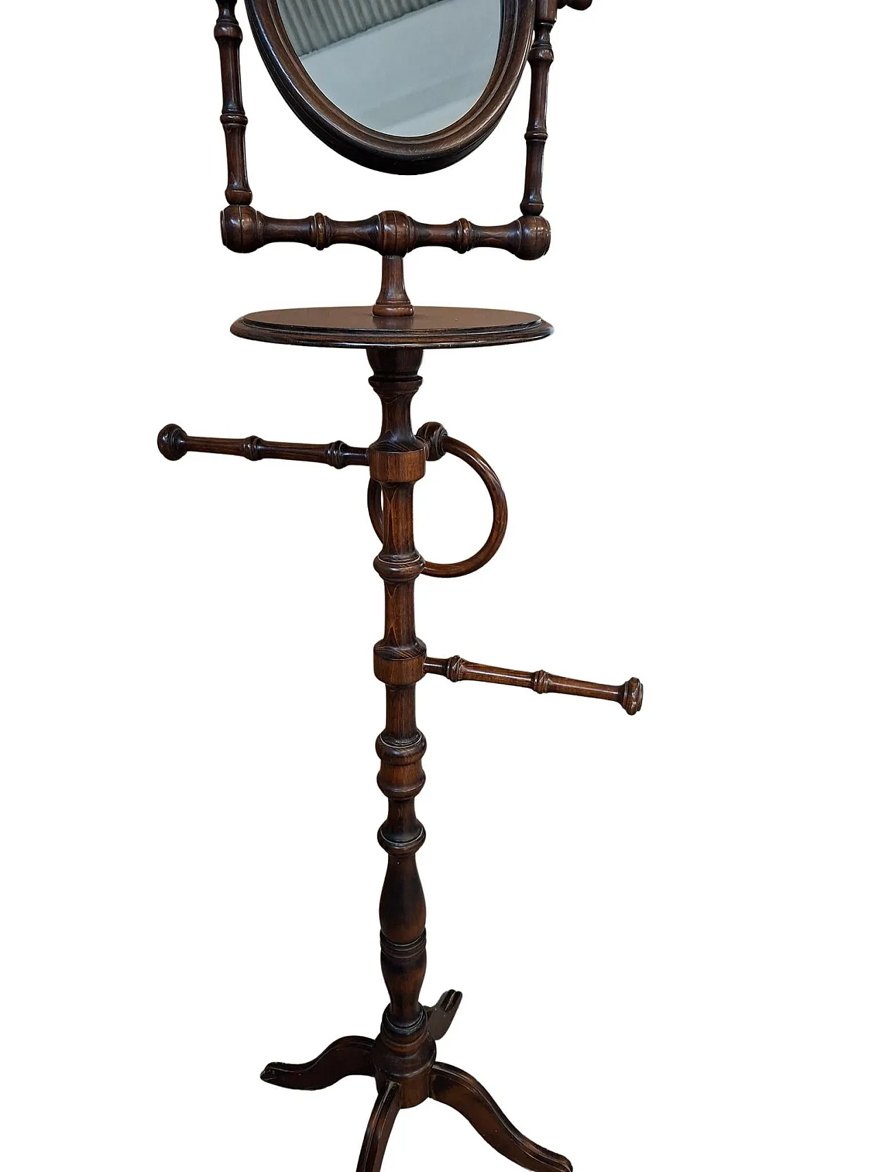 Piantana da bagno in faggio, anni '80 5