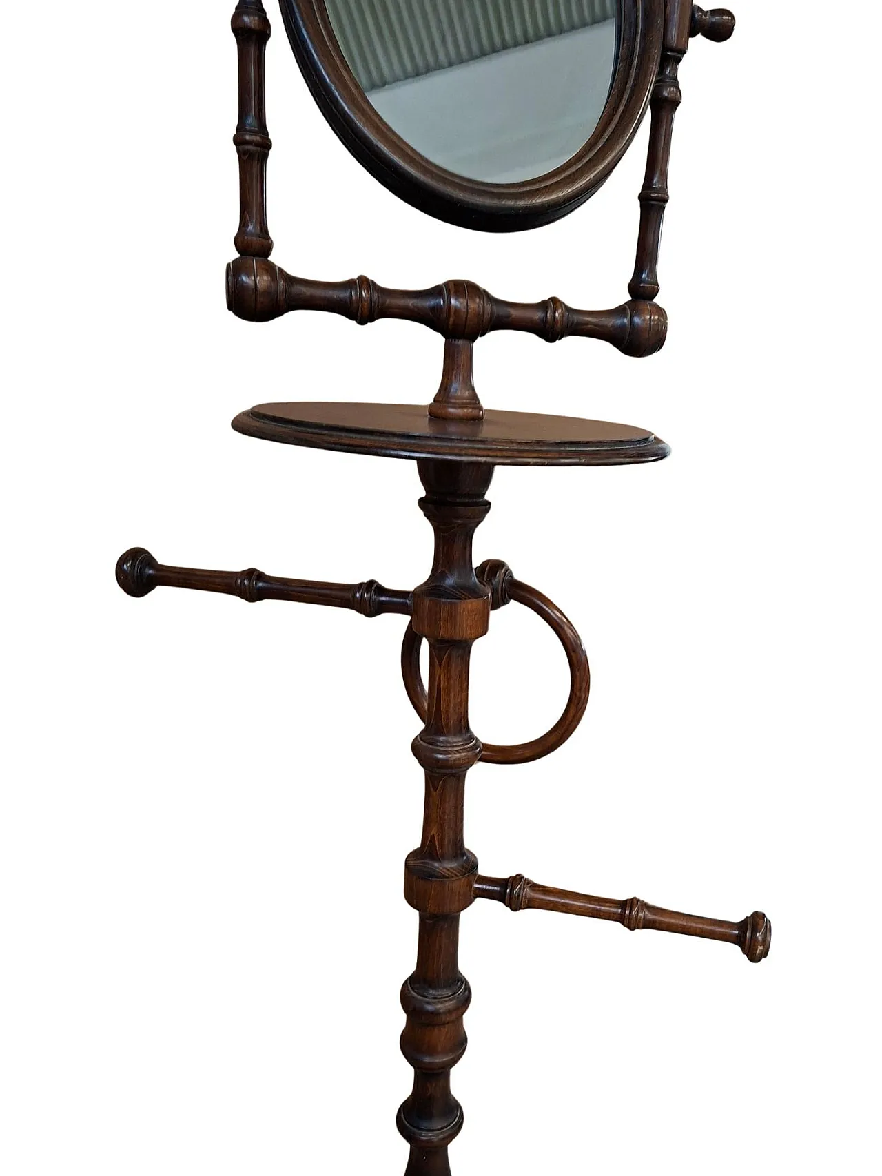 Piantana da bagno in faggio, anni '80 6