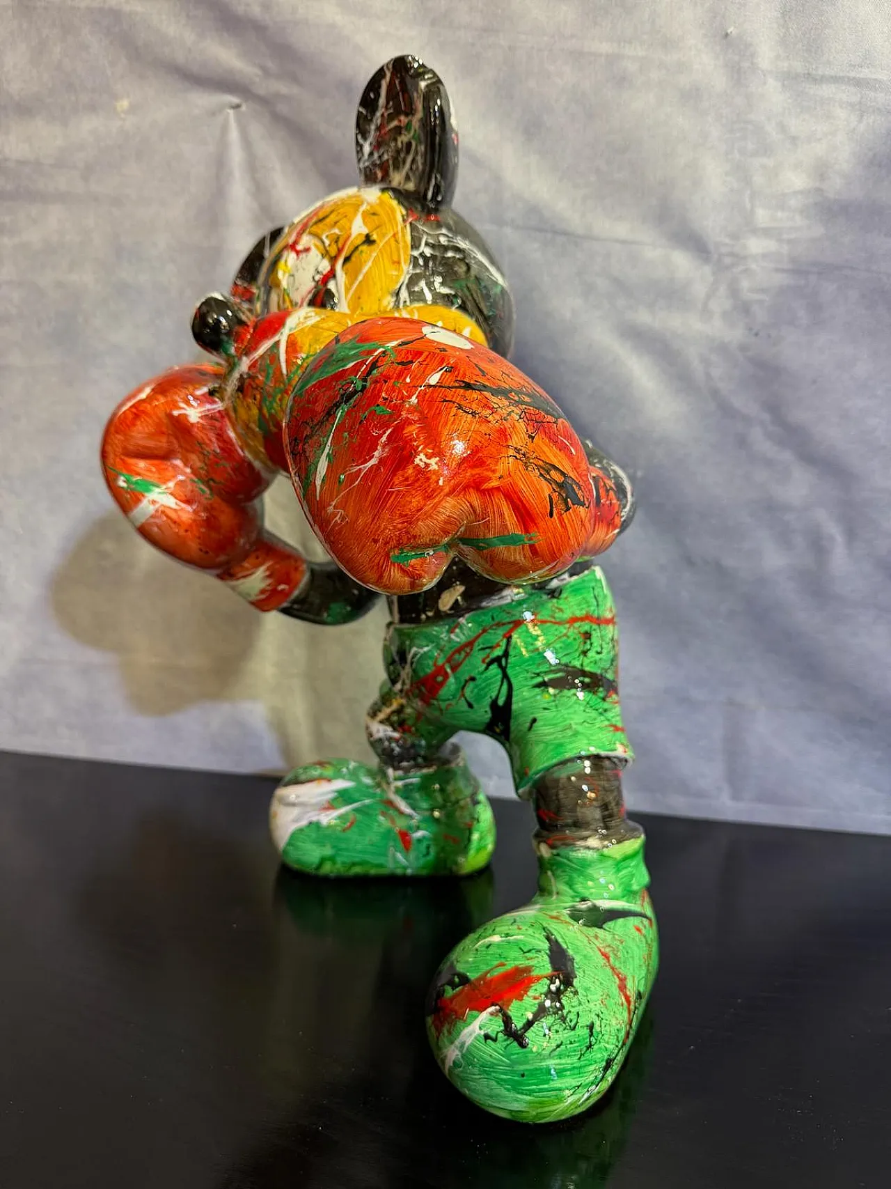 Topolino Boxe di Silvio Formichetti in resina, anni 2000 3