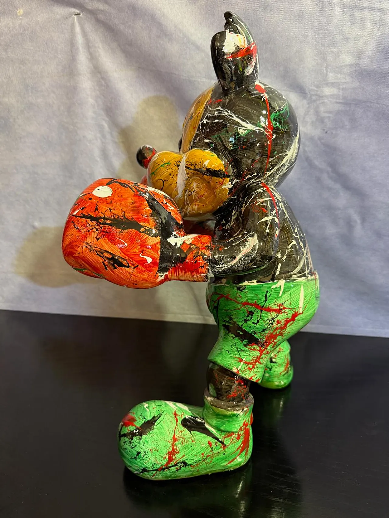 Topolino Boxe di Silvio Formichetti in resina, anni 2000 8