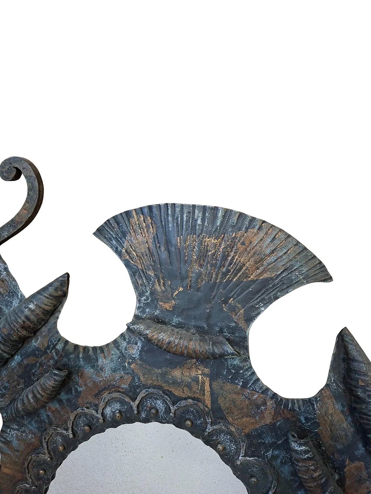 Specchio araldico in ferro battuto, anni '70 4