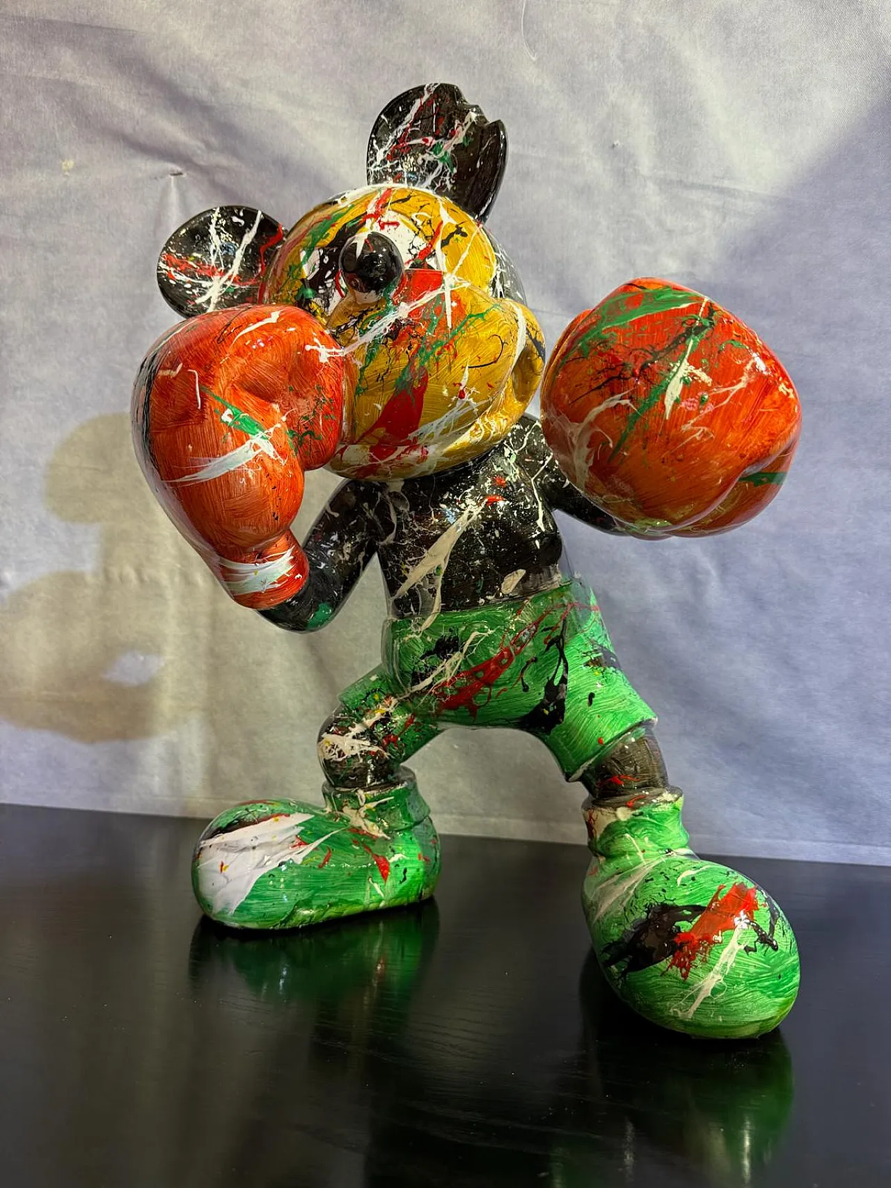 Topolino Boxe di Silvio Formichetti in resina, anni 2000 12