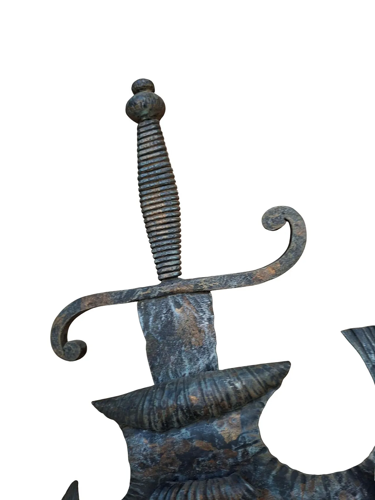 Specchio araldico in ferro battuto, anni '70 6