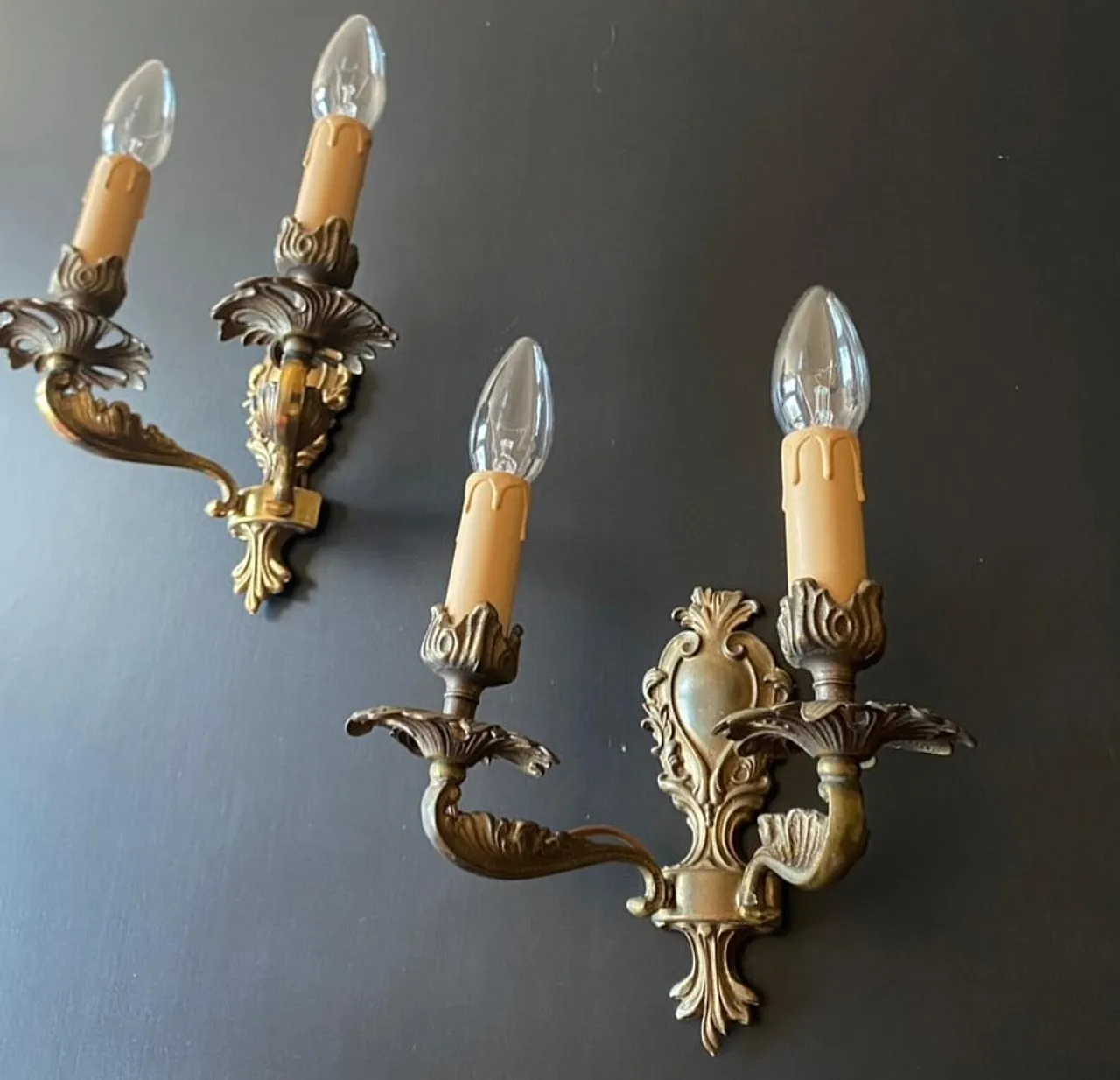 Pair of wall lights, 20th century 1