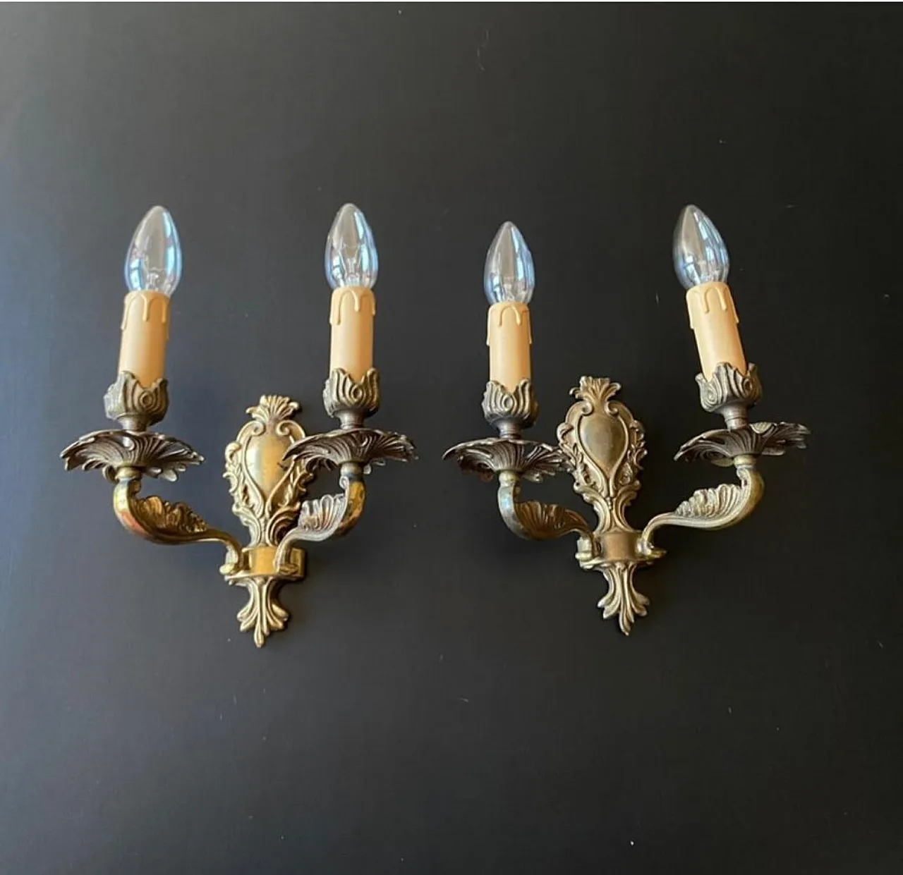 Pair of wall lights, 20th century 2