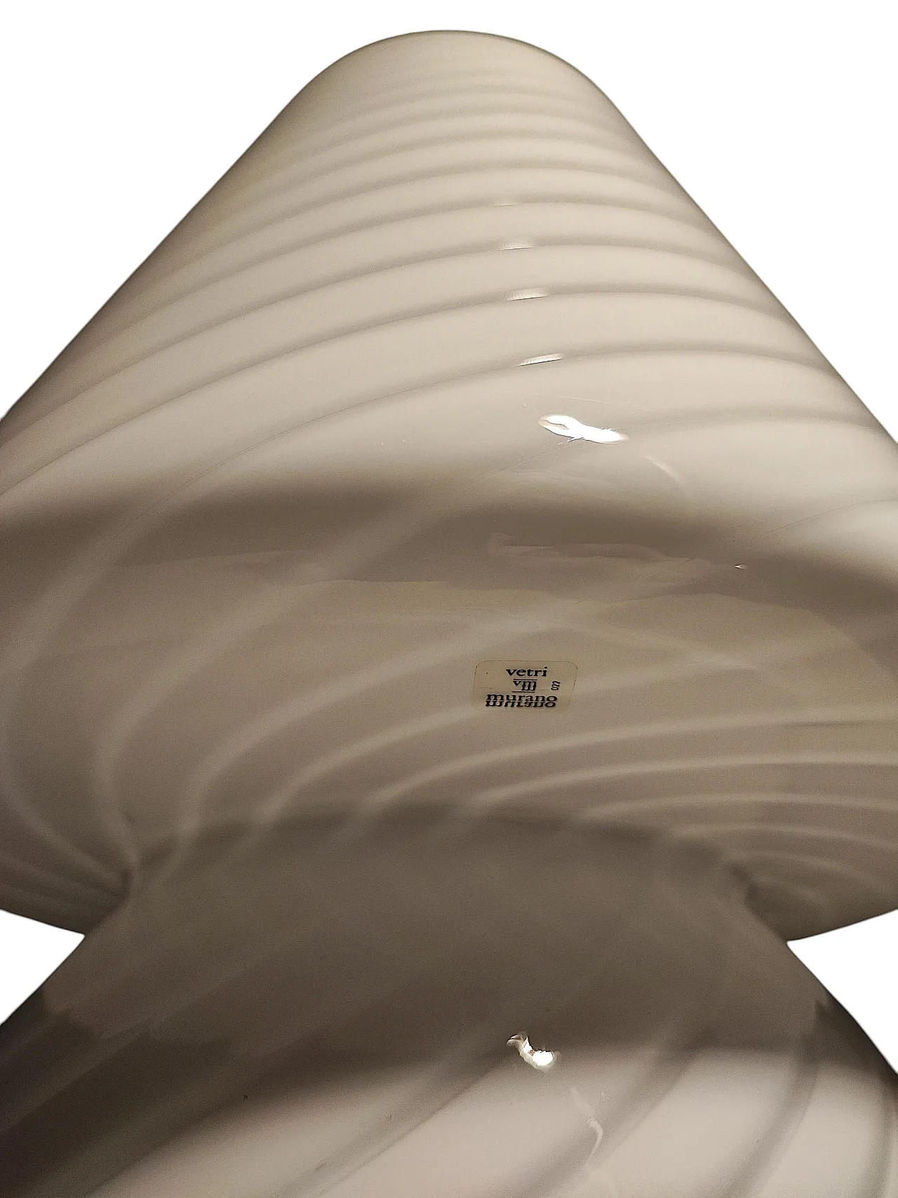 Murano Glass Mushroom Lamp with Filigree Swirl by Vetreria 022, 70s 4