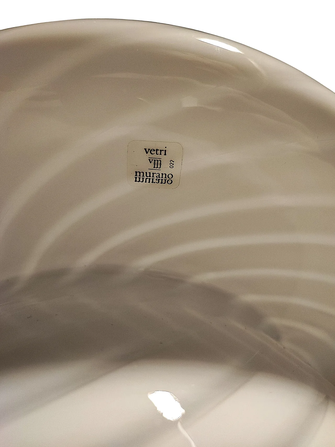 Murano Glass Mushroom Lamp with Filigree Swirl by Vetreria 022, 70s 5