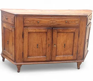 Fitted sideboard in solid cherrywood, 18th century