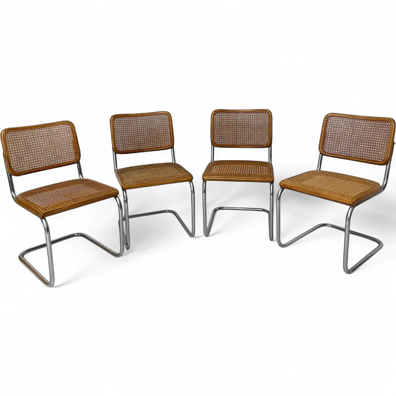 Marcel Breuer, Quattro sedie mod. B32 "Cesca", cod. Thonet, anni '70 21