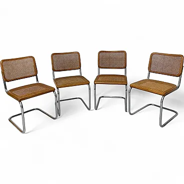 Marcel Breuer, Quattro sedie mod. B32 Cesca, cod. Thonet, anni '70