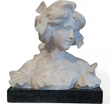 Bust of a Young Girl by A. Frilli, 19th century