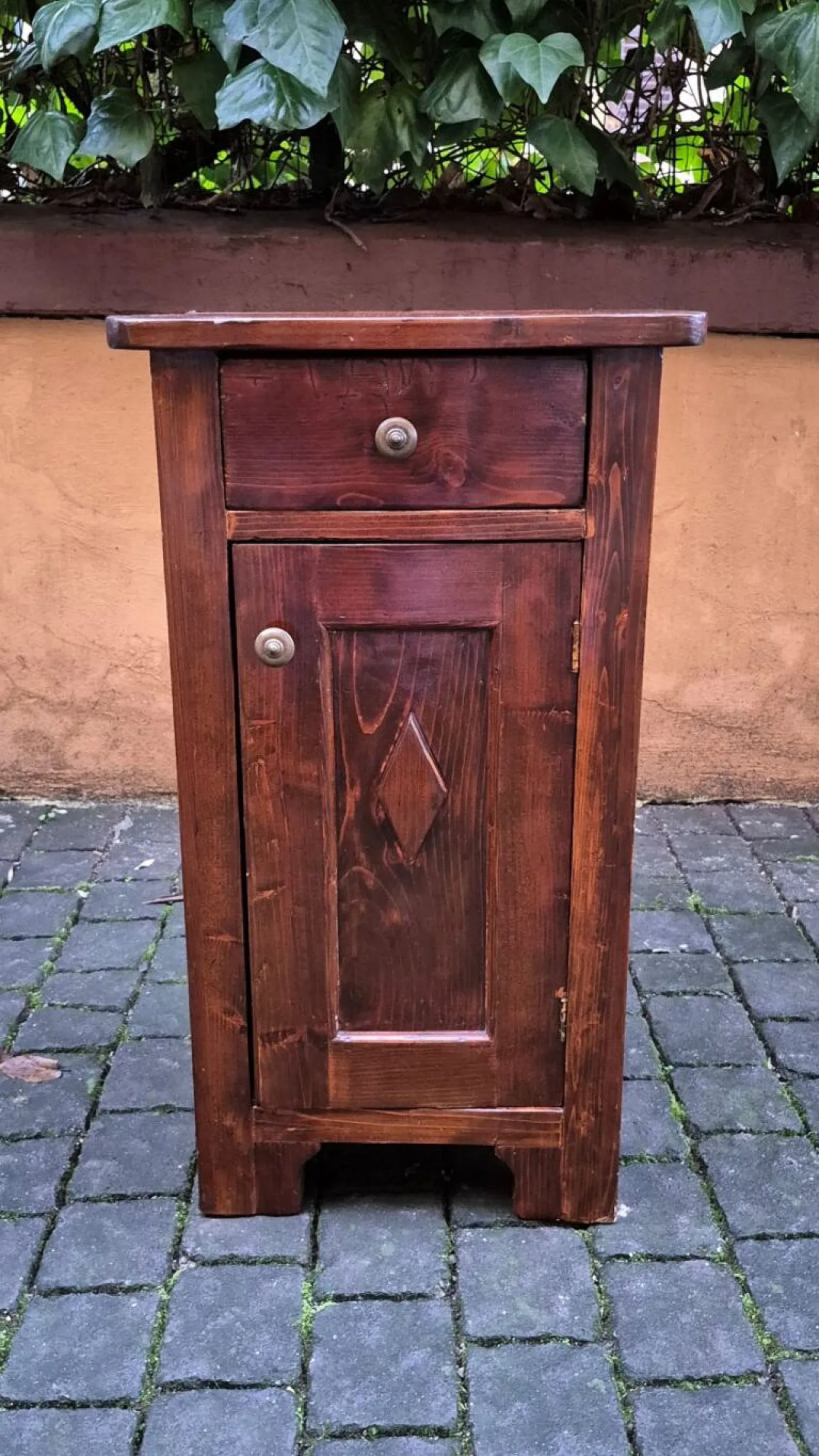 Pair of bedside tables with diamond, 19th century 5