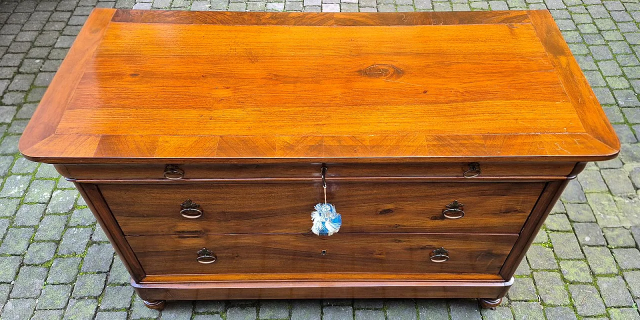 Capuchin chest of drawers in walnut, 19th century 9