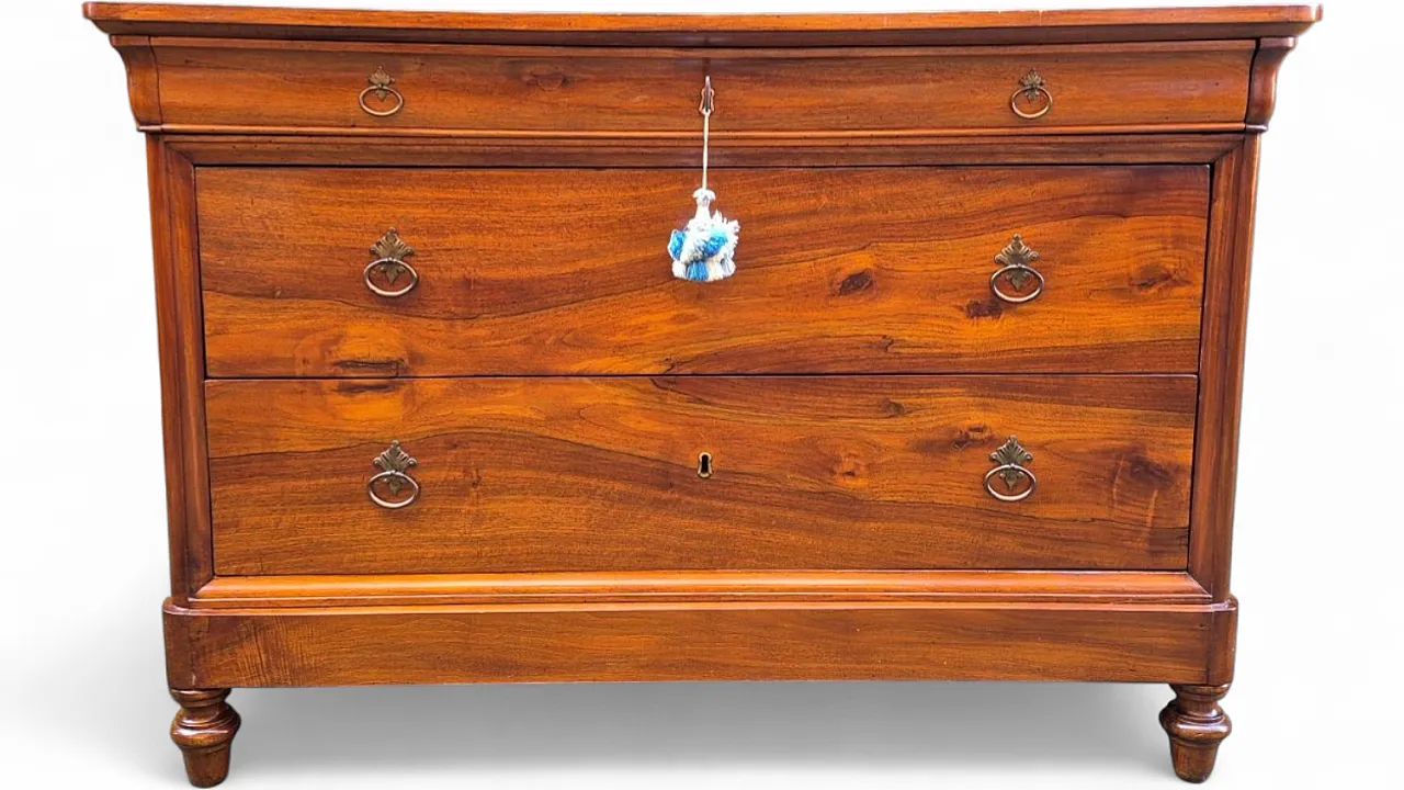 Capuchin chest of drawers in walnut, 19th century 10