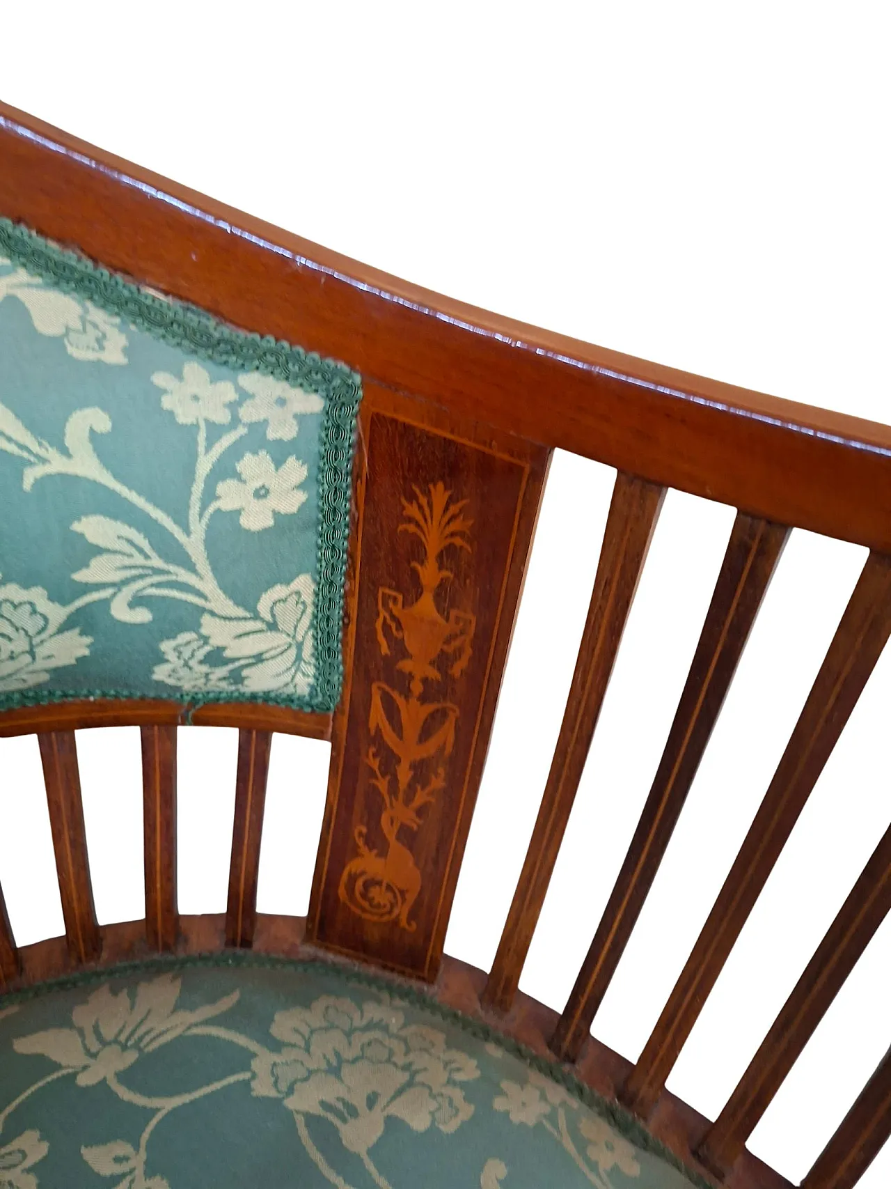 Inlaid cherry chamber chair, 20th century 2