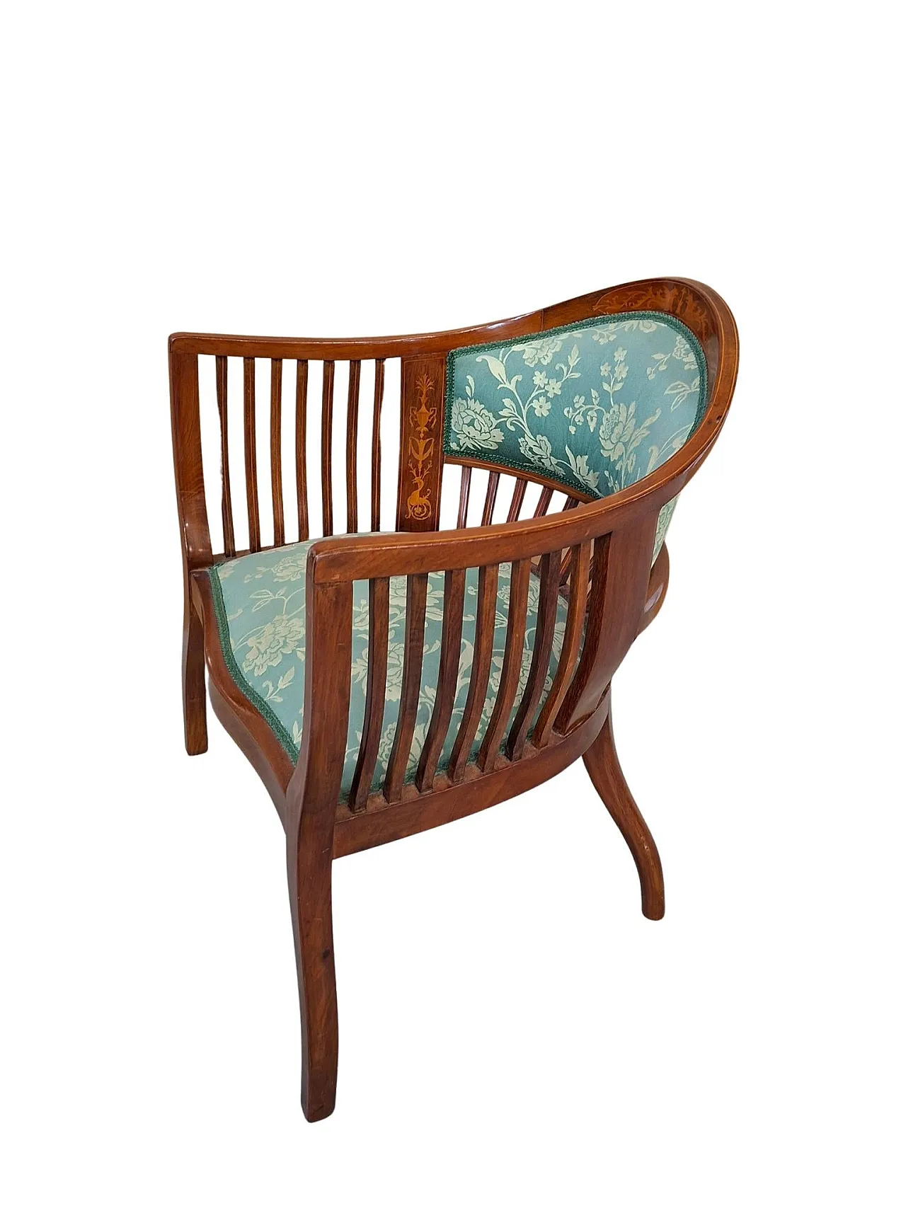 Inlaid cherry chamber chair, 20th century 8