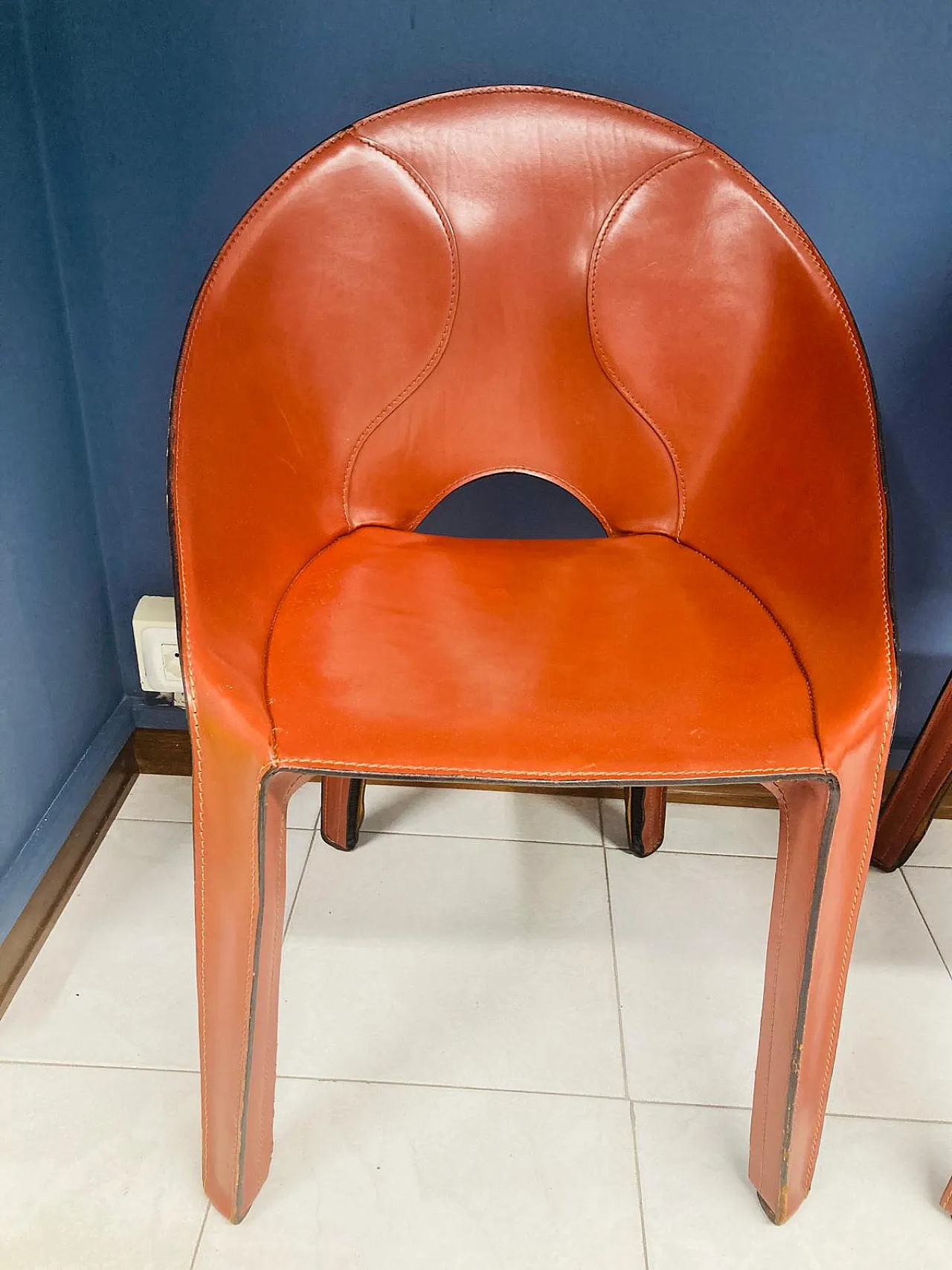 Pair of Lira chairs, by Mario Bellini for Cassina, 80s 1