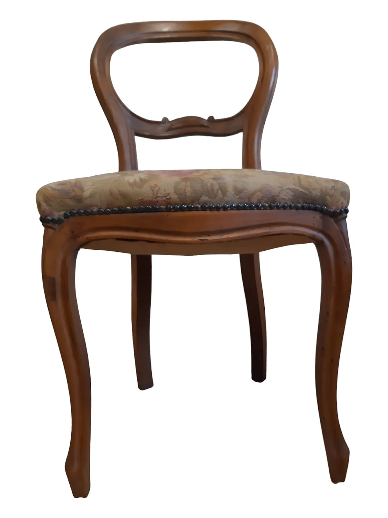 Coppia di sedie Luigi Filippo in noce, anni '20 2