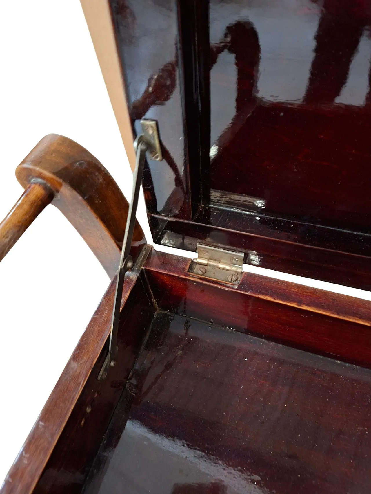 Wooden bedroom stool, 1980s 7