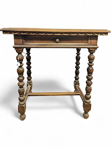 Writing table in solid walnut, 19th century
