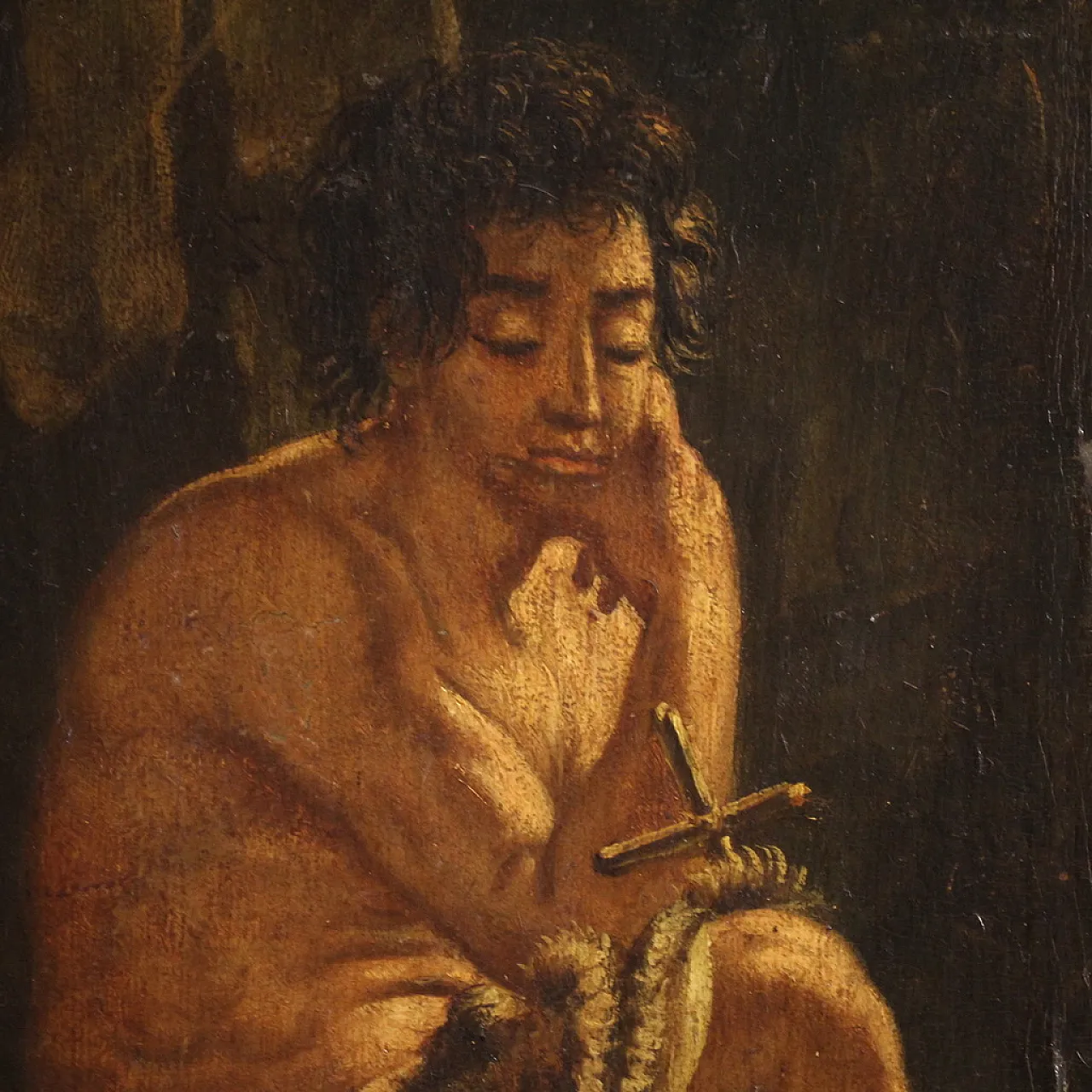 After Calude Mellan, Saint John the Baptist, oil painting 18th century 4