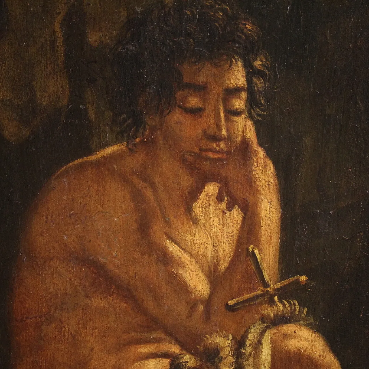 After Calude Mellan, Saint John the Baptist, oil painting 18th century 9