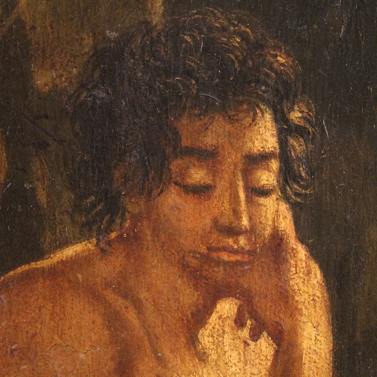 After Calude Mellan, Saint John the Baptist, oil painting 18th century 12