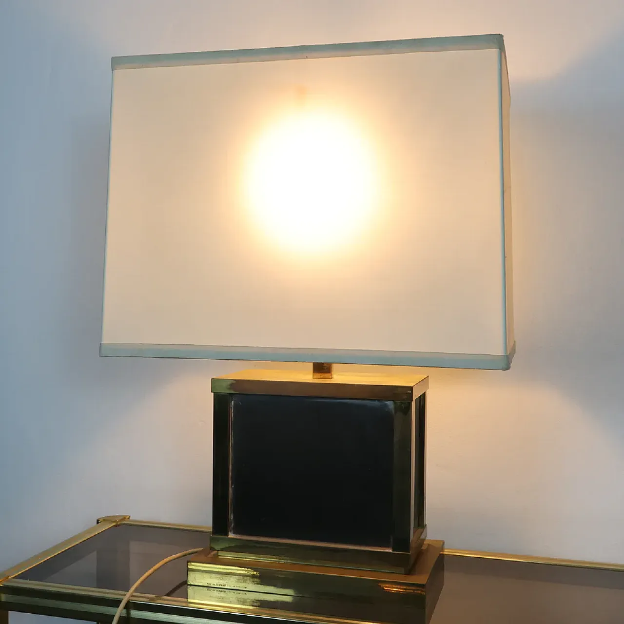 Liwan's Roma brass table lamp, 1970s 1