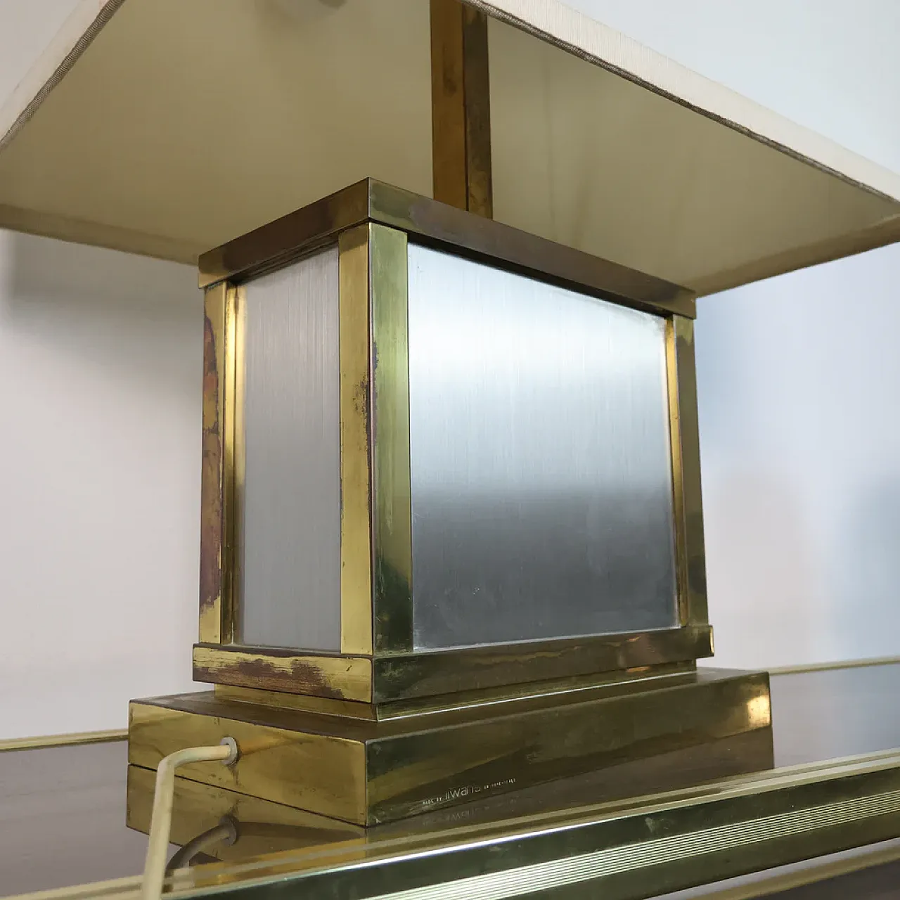 Liwan's Roma brass table lamp, 1970s 5